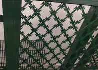 Покрытая зеленым порошком сваренная загородка сетки бритвы шоссе ячеистой сети бритвы Лонлифе